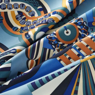 aesopエルメス　シルク　41cm スカーフ　ブルー　タグ付き　c7 エルメス ] エルメス シルクスカーフ（ロイヤルブルー） - H-845